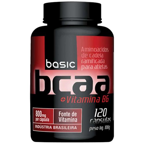 Bcaa + Vitamina B6 - 120 Cápsulas - Basic Nutrition