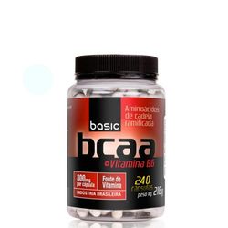 Bcaa + Vitamina B6 240 Cápsulas - Basic Nutrition