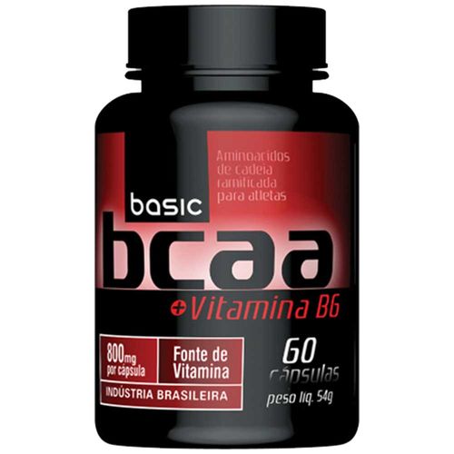 Bcaa + Vitamina B6 - 60 Cápsulas - Basic Nutrition