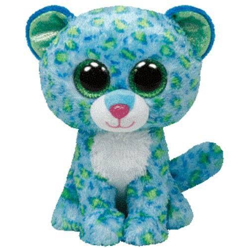 Beanie Boos-Pelúcia Leopardo Azul Leona Dtc 3512