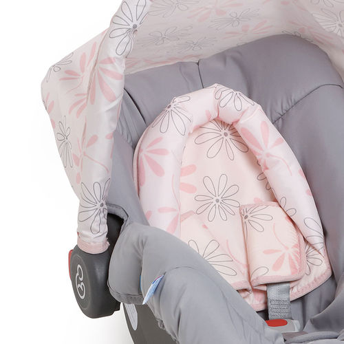 Bebê Conforto com Cinto de 3 Pontos Piccolina-galzerano - Cinza / Rosa