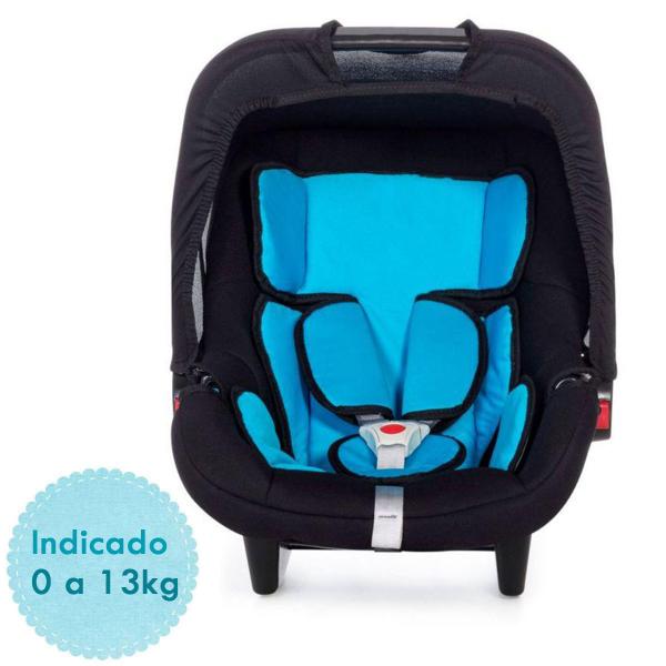 Bebê Conforto Protek Baby G0+ Preto/Azul Piscina
