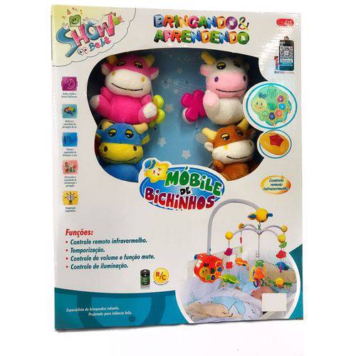 Tudo sobre 'Bebê Mobile Bichinhos C/ Controle Kit para Berço - Show Toy'
