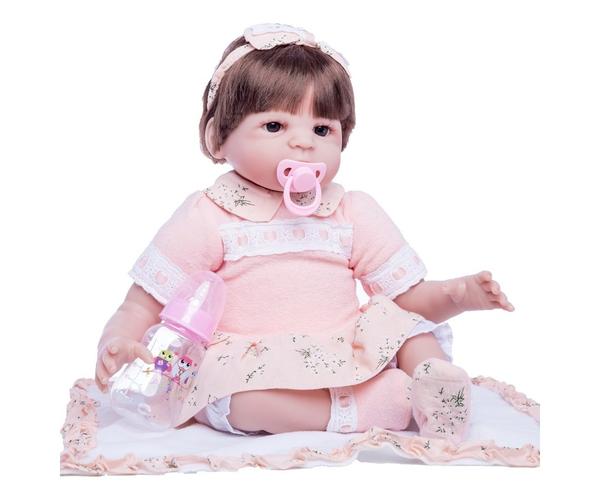 Bebe Reborn 55cm Silicone Realista Baby Fashion
