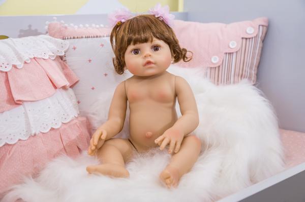 Tudo sobre 'Bebê Reborn Júlia Toda em Silicone 48cm 1kg Pode Dar Banho - Bella Reborn'
