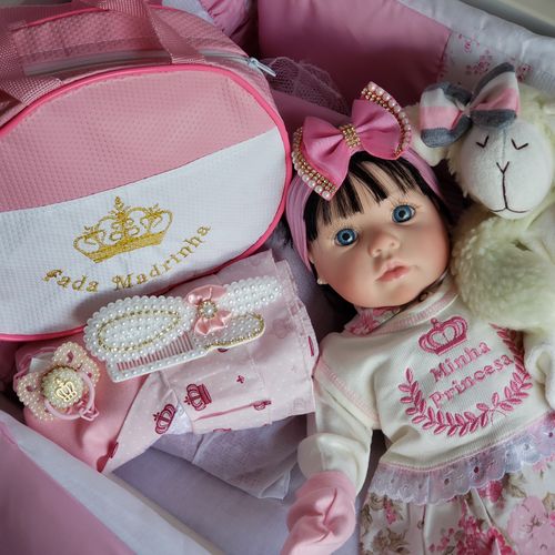 Tudo sobre 'Bebê Reborn Real Brinquedo Menina Surpresa Baby Isa Floral Rosa'
