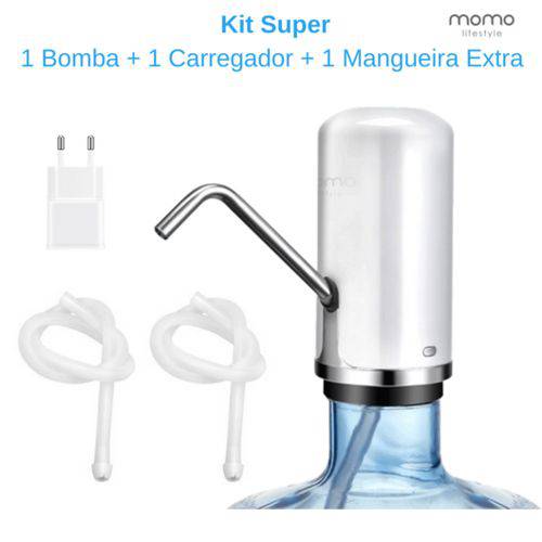 Tudo sobre 'Bebedouro Bomba de Água para Galão Elétrica Bebedouro Momo Lifestyle Kit Super Branco'