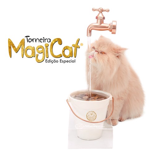 Bebedouro Torneira para Gatos Magicat Edição Especial Gold 220V