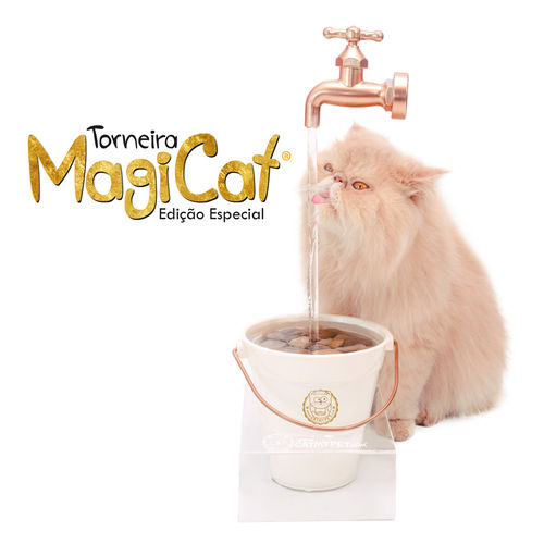 Bebedouro Torneira para Gatos Magicat Edição Especial Gold 220v