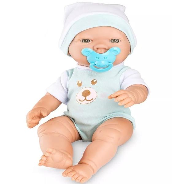 Bebezinho Bebe Real Azul Menino - Roma Brinquedos