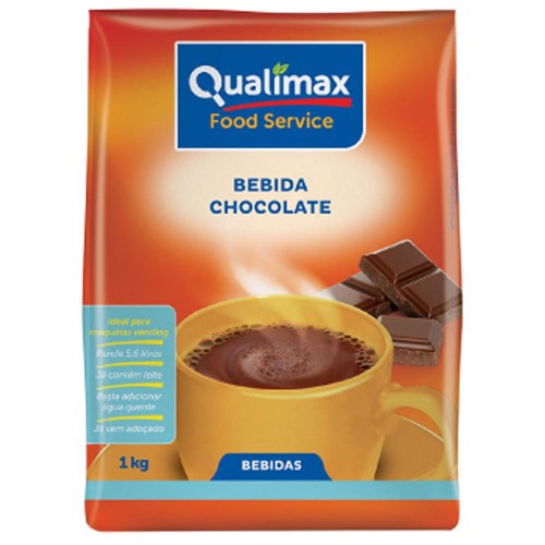 Bebida Chocolate Sóluvel Qualimax Food Service Vending Machine Caixa Com 10 Pacotes De 1 Kilo