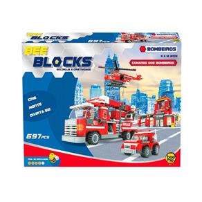 Bee Blocks Comando dos Bombeiros 697 Peças - Beeme Toys