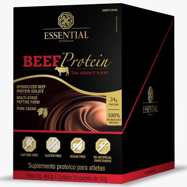 Beef Protein 15 Sachês de 32g Essential Nutrition