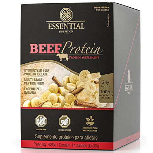 Beef Protein Banana com Canela 14 Sachês de 30g Essential Nutrition