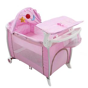 Berço Desmontável Baby Style Luxo em Alumínio 920346 - Rosa