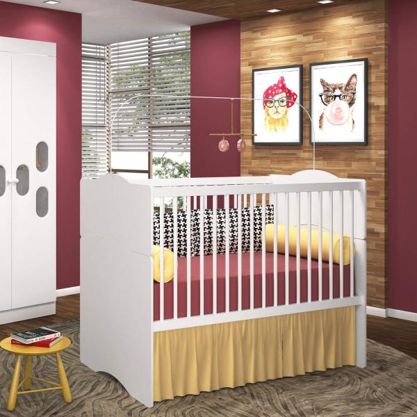 Berço Mini Cama Alegria Móveis Canaã Branco