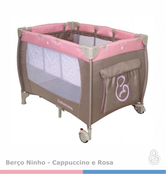 Berço Ninho II Capuccino/Rosa - Galzerano