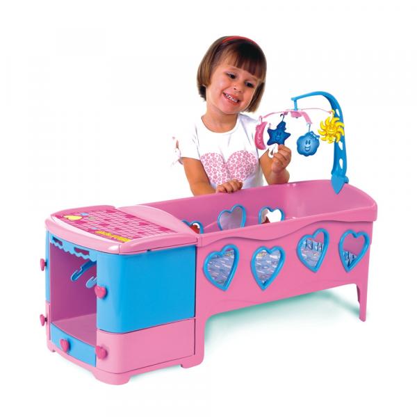 Berço Infantil Doce Sonho Rosa 8100L - Magic Toys