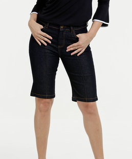 Bermuda Feminina Jeans Cintura Alta Marisa