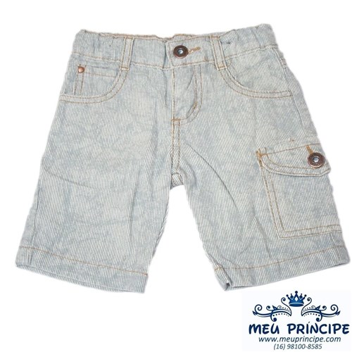 Bermuda Jeans Infantil Masculina Listrada (2)