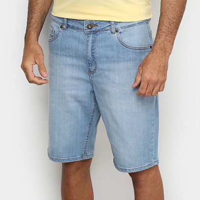 Bermuda Jeans Malwee Comfort Tradicional Masculina