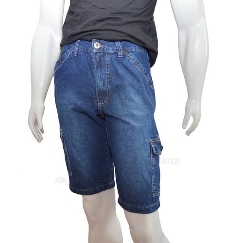 Tudo sobre 'Bermuda Jeans Masculina Shorts Jeans do 36 ao 58 Plus Size com Bolsos Nas Pernas'