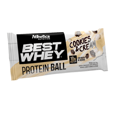Best Whey Protein Ball 50g - Atlhetica Nutrition Best Whey Protein Ball 50g Cookies Cream - Atlhetica Nutrition