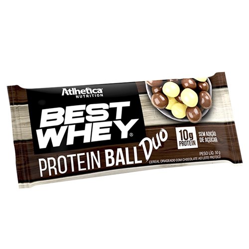 Best Whey Protein Ball Duo 50g Chocolate Branco e Chocolate ao Leite Proteico - Atlhetica Nutrition