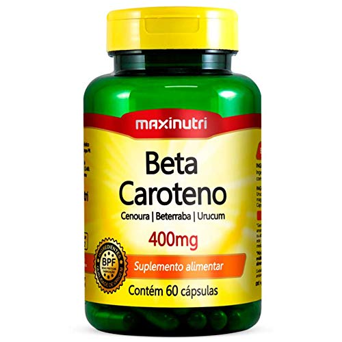 Beta Caroteno 400mg 60 Cápsulas Maxinutri