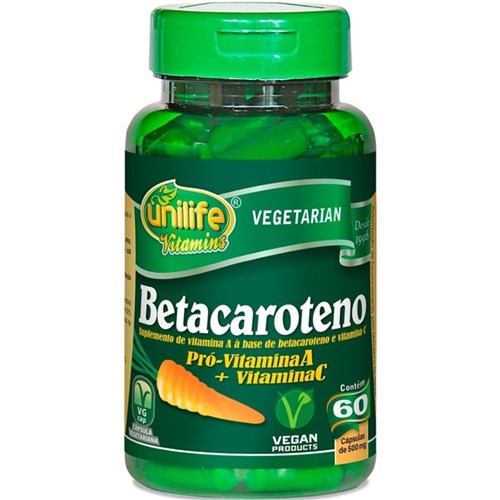 Betacaroteno 60 Cápsulas de 500Mg