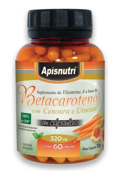 Betacaroteno C/60 Cápsulas 320mg - Apisnutri