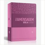 Bíblia a Mensagem Semi - Luxo Feminina Rosa - Tamanho Médio