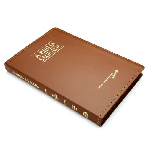 Bíblia Acf Letra Grande Fina - Luxo Caramelo