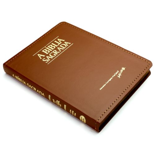 Bíblia Acf Letra Média Fina - Luxo Caramelo