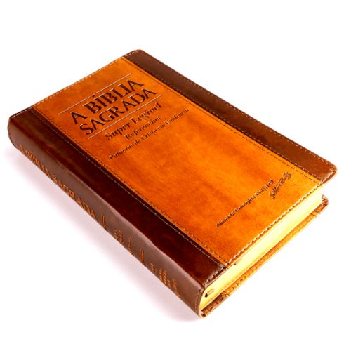 Bíblia Acf Super Legível com Ref. - Chocolate / Havana
