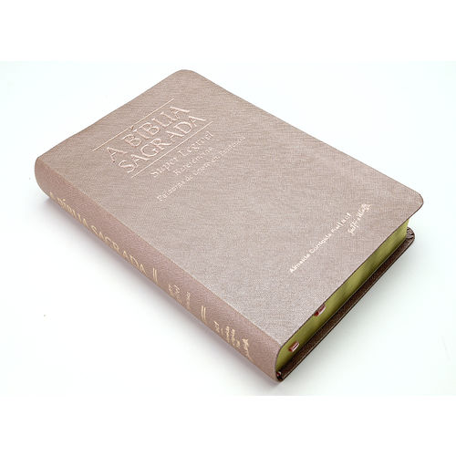 Bíblia ACF Super Legível com Ref. Rosa Gold Índice 3411i