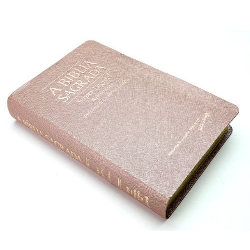 Bíblia Acf Super Legível com Ref. - Rosa Gold