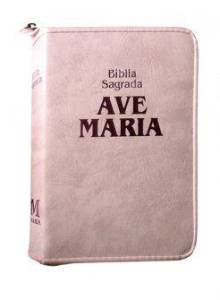 Bíblia Ave Maria Strike - Média - Capa Rosa com Zíper