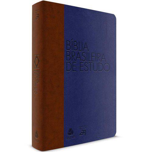 Bíblia Brasileira de Estudo | Almeida Século 21 | Emborrachada | Luxo | Azul/Marrom