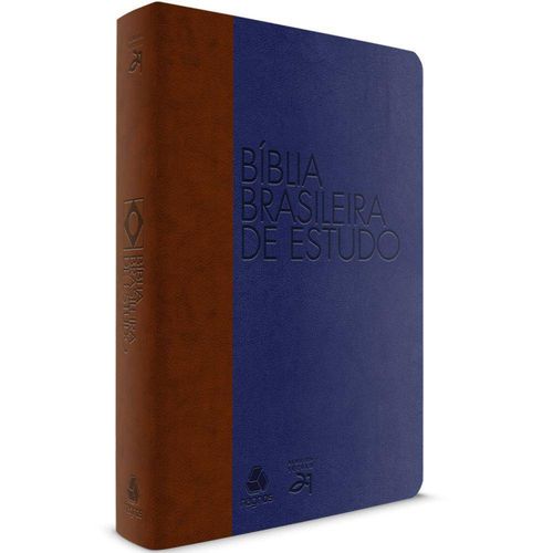 Bíblia Brasileira de Estudo | Almeida Século 21 | Emborrachada | Luxo | Azul/Marrom
