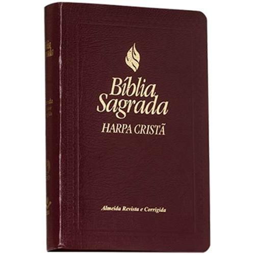 Bíblia com Harpa Letra Grande - Covertex Vinho Rc