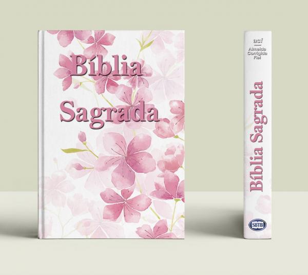 Bíblia da Mulher Florida Rosa - Capa Dura - ACF - Sbtb