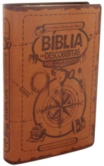 Biblia das Descobertas para Adolescentes - Couro Marrom - Sbb - 1