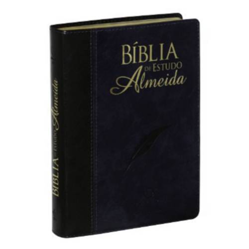 Bíblia de Estudo Almeida - Preto e Azul Nobre