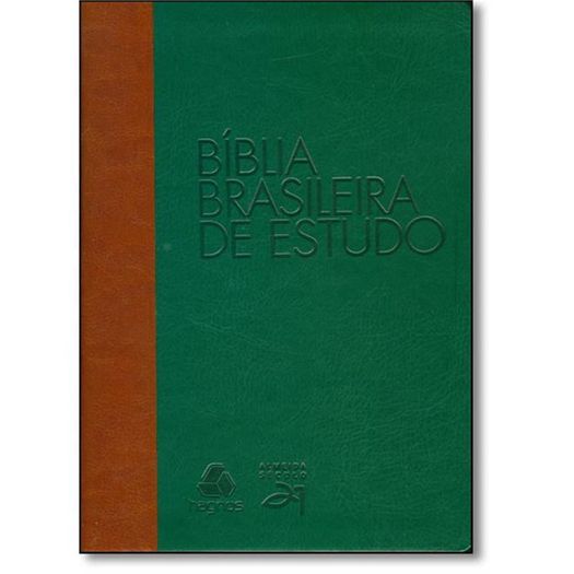 Biblia de Estudo Brasileira - Capa Marrom com Verde - Hagnos