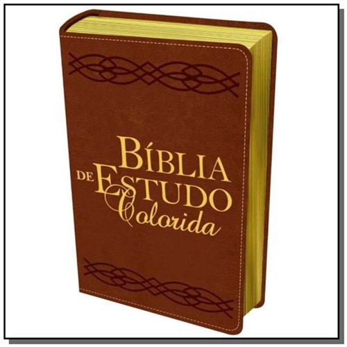 Biblia de Estudo Colorida - Capa Marrom