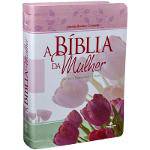Bíblia de Estudo da Mulher Leitura Devocional Rc - Luxo - Floral Média