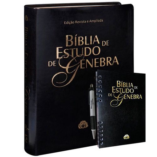 Tudo sobre 'Biblia de Estudo de Genebra Preta com Agenda e Caneta'