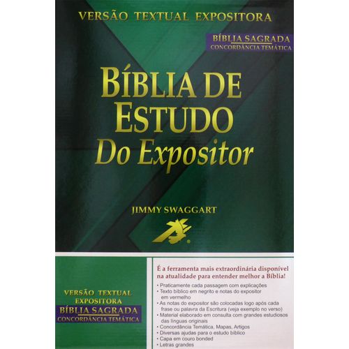 Tudo sobre 'Bíblia de Estudo do Expositor - Versão Textual Expositora - Grande - Luxo - Preta'