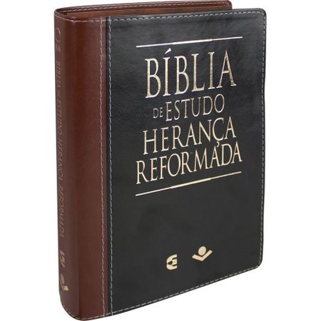 Tudo sobre 'Bíblia de Estudo Herança Reformada Preta e Marrom'